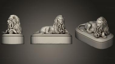 3D модель Статуя Льва с щупальцами Ктулху (STL)