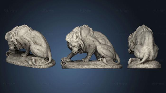 3D model Lion & Snake (STL)