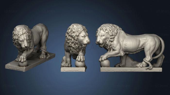 3D model Lion Statue Compiegne (STL)