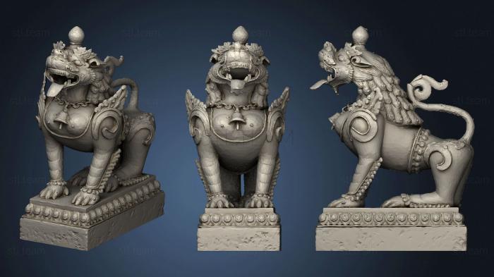 3D model Brass Lion Nepal Heritage (STL)