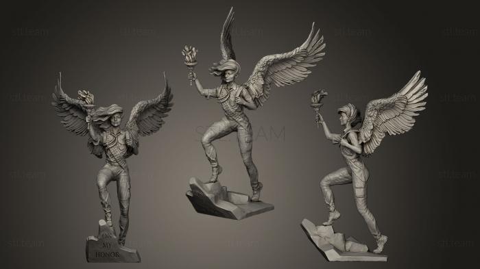 3D model ascending eagle decimated (STL)