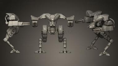 3D model Battle mech game ready rigged animated asset (STL)