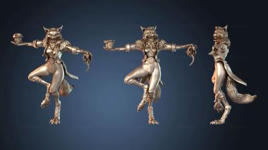 3D model Cat Folk Magician Greetings (STL)