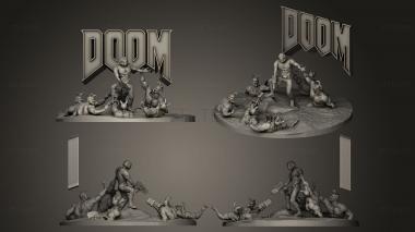 3D model Doom 1 Box Cover Classic Diorama (STL)