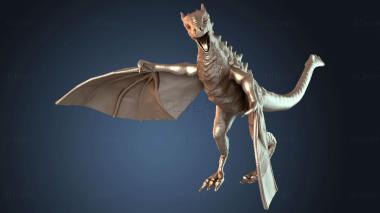 3D model Daenerys Targaryen with Dragon (STL)