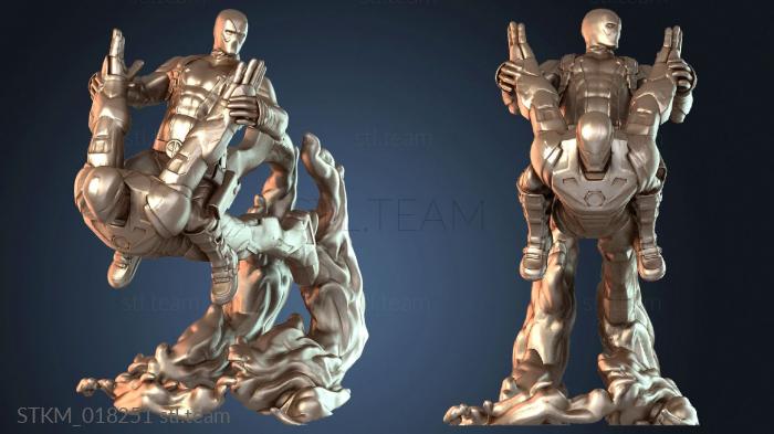 Статуэтки герои, монстры и демоны Deadpool Riding Ironman