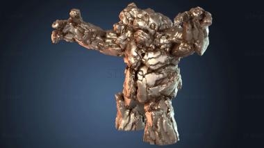 3D model Earth Golem Attacking (STL)