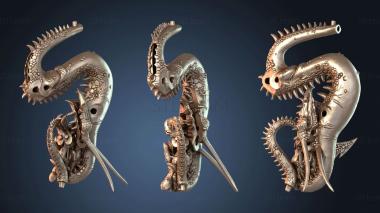 3D model Elf Dragon Dreadfang Refined (STL)