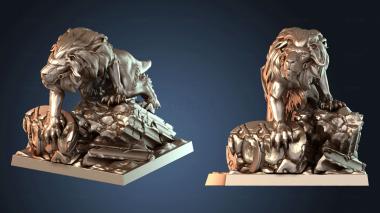3D модель Эльфийский принц на льве (STL)