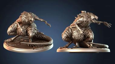 3D model Goblin Caves Giant Rat Raider (STL)