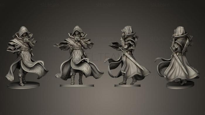 3D model Elf Priest 3D  ing Miniature (STL)