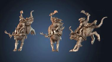 3D модель Гоблинские всадники: буйство зайцев (STL)