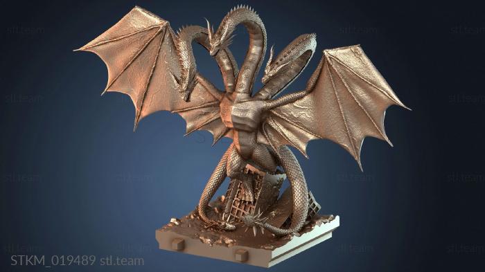 Статуэтки герои, монстры и демоны Сцена из диорамы Godzilla King Ghidorah