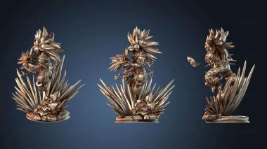 3D model Goku Super Saiyan Back Energy (STL)