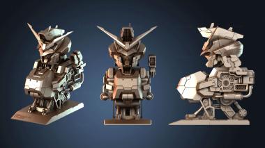 3D модель Команда Gundam Bust (STL)