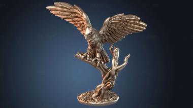 3D model Hawk rider sorceress (STL)