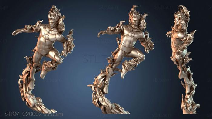 Статуэтки герои, монстры и демоны Human Torch with flames Blazing
