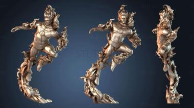 3D model Human Torch with flames Blazing (STL)