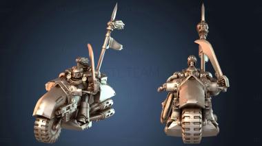 3D модель Байкер-охотник со шрамами из Белой степи. Лидер байкеров Mrbrq. (STL)
