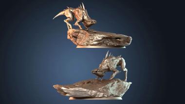 3D модель Большая собачья драка в Аду (STL)