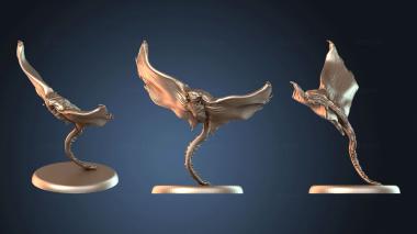 3D модель Пещерная летучая мышь Манта с простыми крыльями (STL)