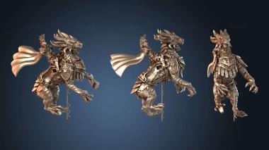 3D модель Всадник Дракон (STL)
