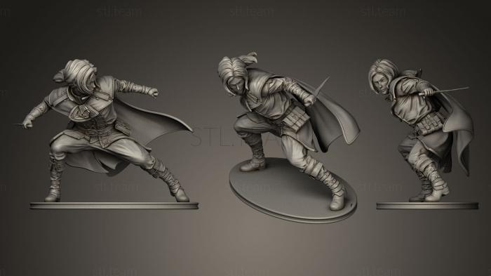 Halfling Rogue 3d  miniature