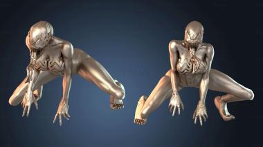 3D model She Venom Hungry Alien Crouching (STL)