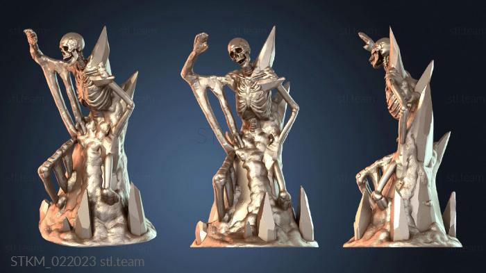 Статуэтки герои, монстры и демоны Замороженный скелет на вершине снежной горы