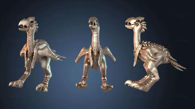 3D model Sorceress on Bird Tallstrider Mount (STL)