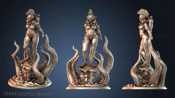 Статуэтки герои, монстры и демоны Охотница на Кракена