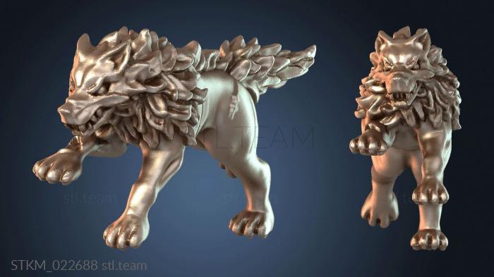 Статуэтки герои, монстры и демоны Undead Dire Wolf Ravenous