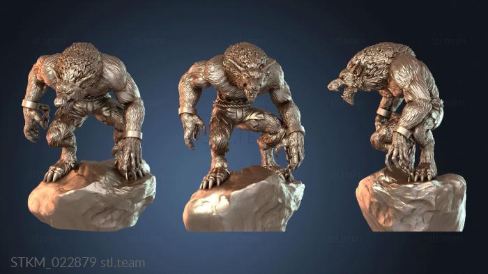 Статуэтки герои, монстры и демоны Werewolf On Stone