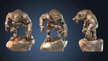 3D model Werewolf On Stone (STL)