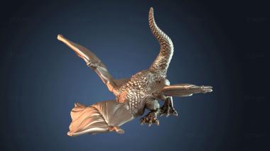 3D model White Dragon Wyrmling Hiding (STL)
