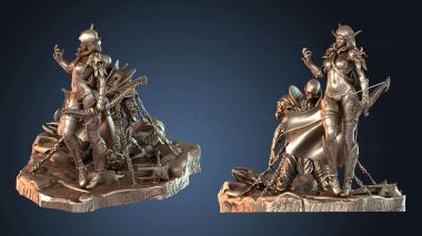 3D модель Ветрокрылая и Болвар Фордрагон из World of Warcraft (STL)