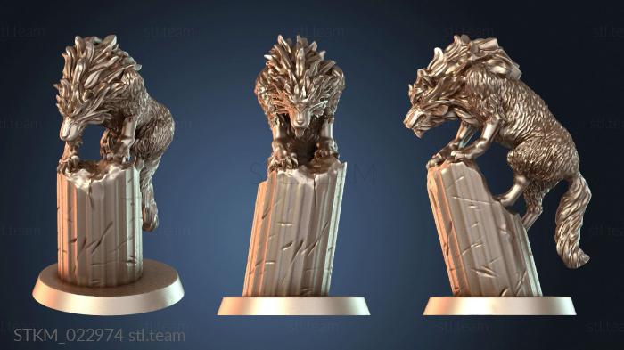 Статуэтки герои, монстры и демоны Демонстрация волка-компаньона