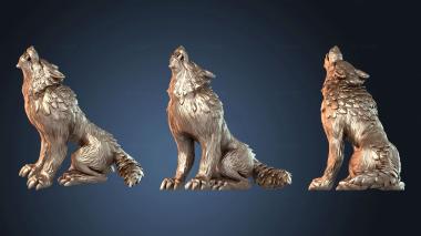 3D model Wolf Howling (STL)