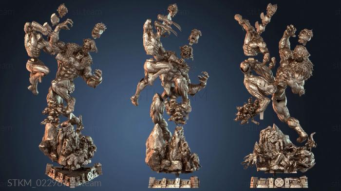 Статуэтки герои, монстры и демоны Диорама Росомахи и Саблезубого Тигра