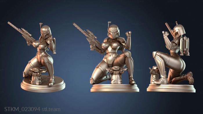 Статуэтки герои, монстры и демоны Yoda Girl Helmet Baby Variant