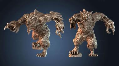 3D model Zombie Owlbear Attacking (STL)