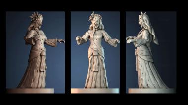 3D model Medieval Weeping Woman (STL)
