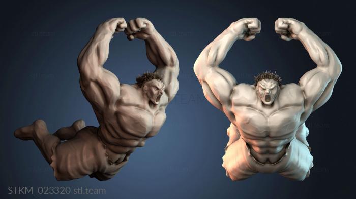 Статуэтки герои, монстры и демоны Mr Hulk low poly