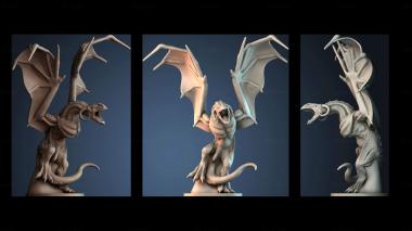 3D model Wyvern Statue (STL)