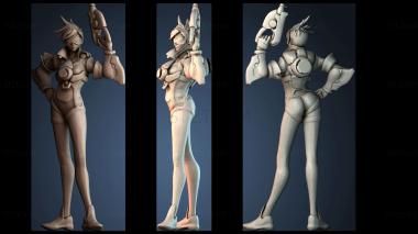 3D модель Overwatch Трейсер (STL)