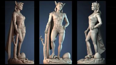 3D model Rabbit girl statue (STL)