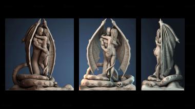 3D модель Красавица и дьявол (STL)