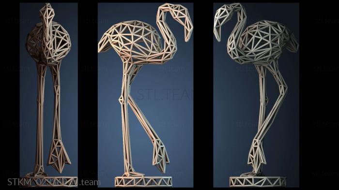 Статуэтки герои, монстры и демоны Geometric Flamingo Sculpture