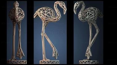3D model Geometric Flamingo Sculpture (STL)