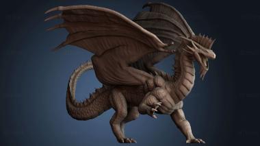 3D model adult-silver-dragon-updated-no-stand (STL)
